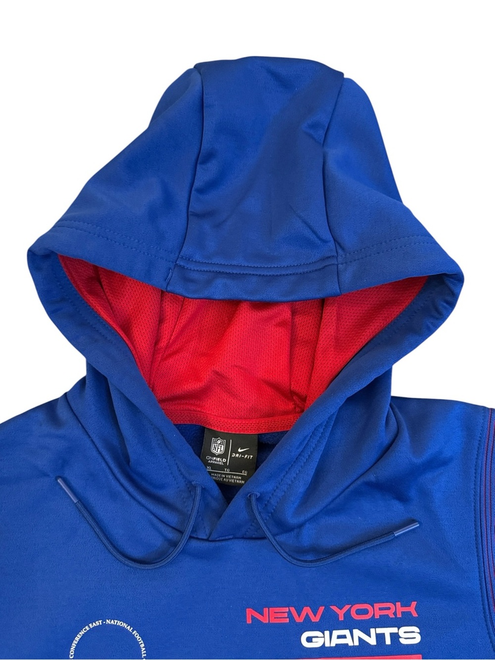 Nike New York Giants Dri-Fit On-Field Apparel Training Pullover Hoodie Blue XL - Picture 5 of 16